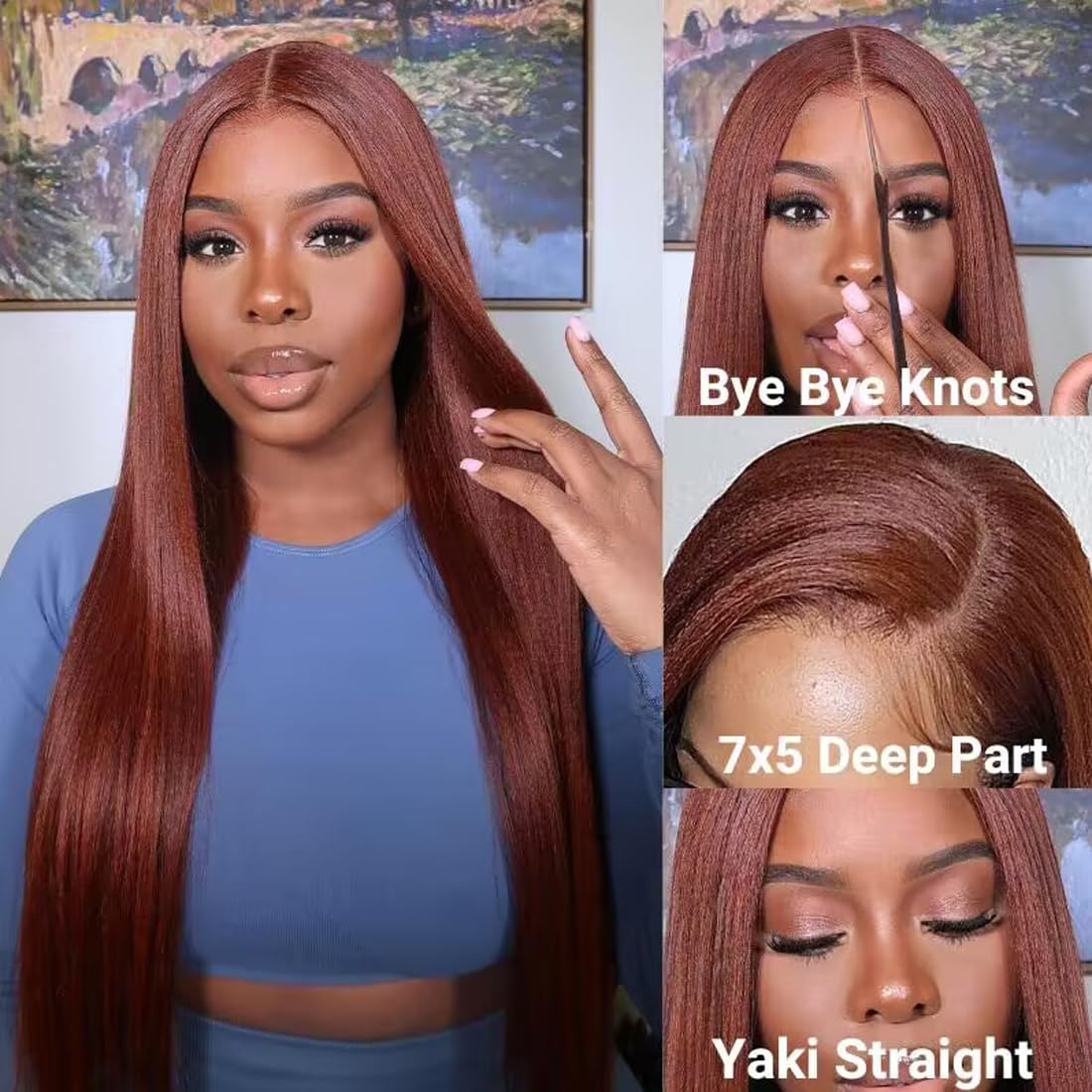 UNICE Kinky Straight V Part Wig Human Hair No Leave Out Glueless Upgrade U Part Wig Human Hair Clip in Wigs Beginner Friendly No-Sew In No Glue 20 inch