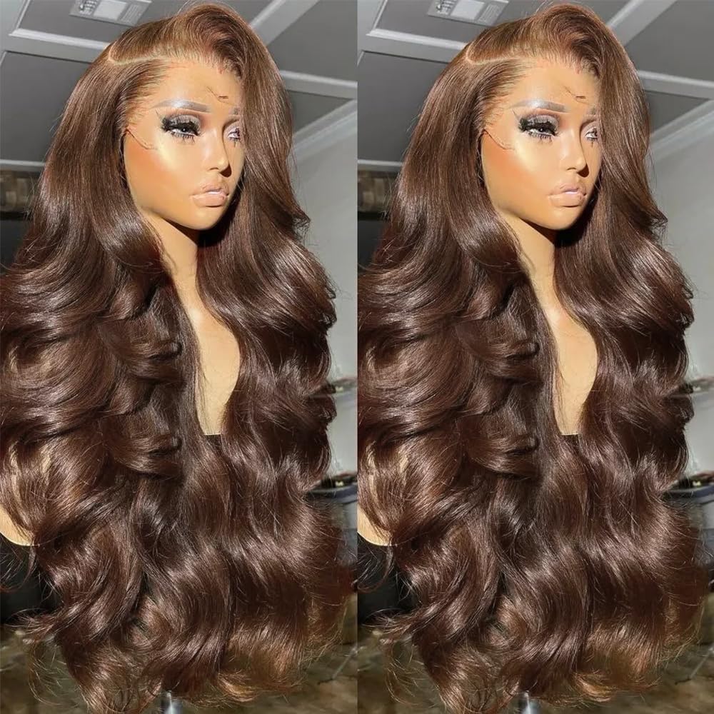 Highlight Ombre Lace Front Wigs Human Hair Pre Plucked with Baby Hair 13x4 Body Wave Frontal Wigs Human Hair 180% Density 4/27 Colored Honey Blonde Lace Front Wig for Women 22 Inch