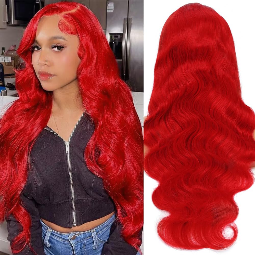 Pink Lace Front Wig Human Hair 13x4 Pink Wig Human Hair Pink Body Wave Lace Front Wigs Human Hair Pre Plucked Colored 12A 200 Density Pink HD Lace Frontal Wig Human Hair With Baby Hair 22 Inch