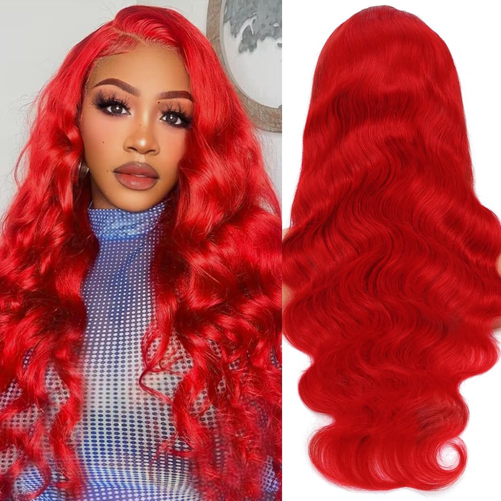 Pink Lace Front Wig Human Hair 13x4 Pink Wig Human Hair Pink Body Wave Lace Front Wigs Human Hair Pre Plucked Colored 12A 200 Density Pink HD Lace Frontal Wig Human Hair With Baby Hair 22 Inch