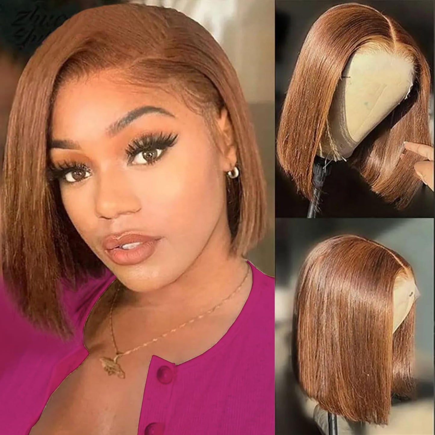 Bob Wig Human Hair 13x6 Lace Front Wigs Human Hair 180 Density Straight Frontal Wigs Human Hair HD Lace Wig Short Bob Wigs for Black Women Human Hair Glueless Wigs Pre Plucked Blunt Cut Wig 12 Inch