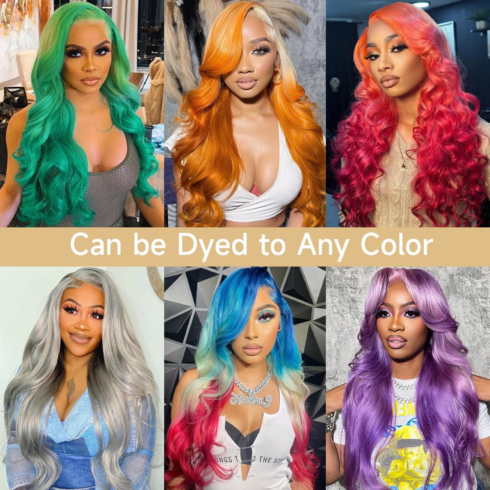 613 13x6 Lace Front Wig Human Hair 28 Inch Blonde Wig Human Hair 200% Density Body Wave HD Blonde Lace Front Wigs Human Hair Pre Plucked 613 Lace Front Wig Human Hair