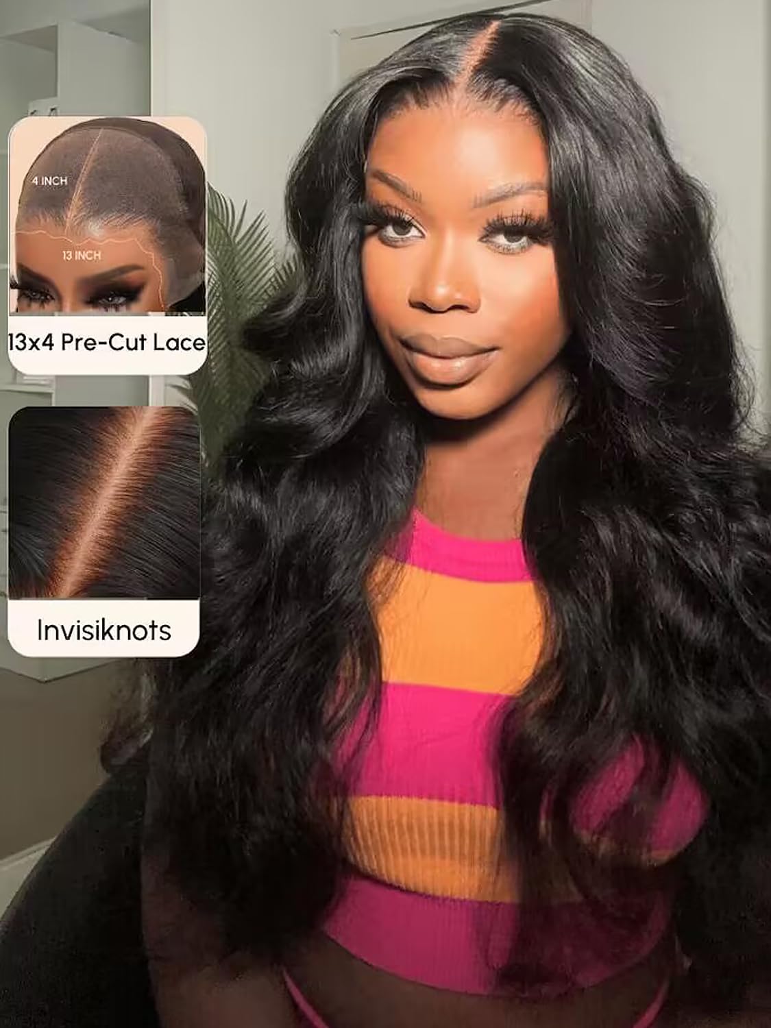 UNICE V Part Wigs Human Hair Body Wave Upgrade Glueless Human Hair V-Part Clip in Wigs No Leave Out, No Glue, No Sew-in, Beginner Friendly 18 inch