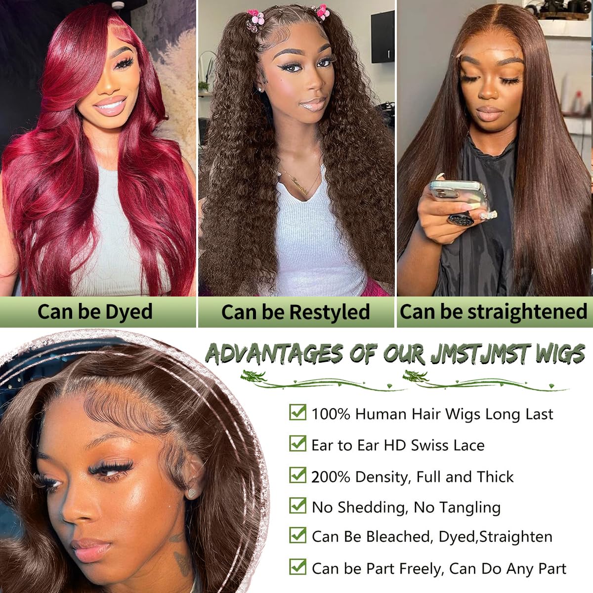 30 Inch Chocolate Brown Lace Front Wig Human Hair 200 Density 13x6 Hd Body Wave Lace Front Wigs Human Hair Pre Plucked Colored Frontal Wigs Human Hair Brown Wig Human Hair Wigs for Women