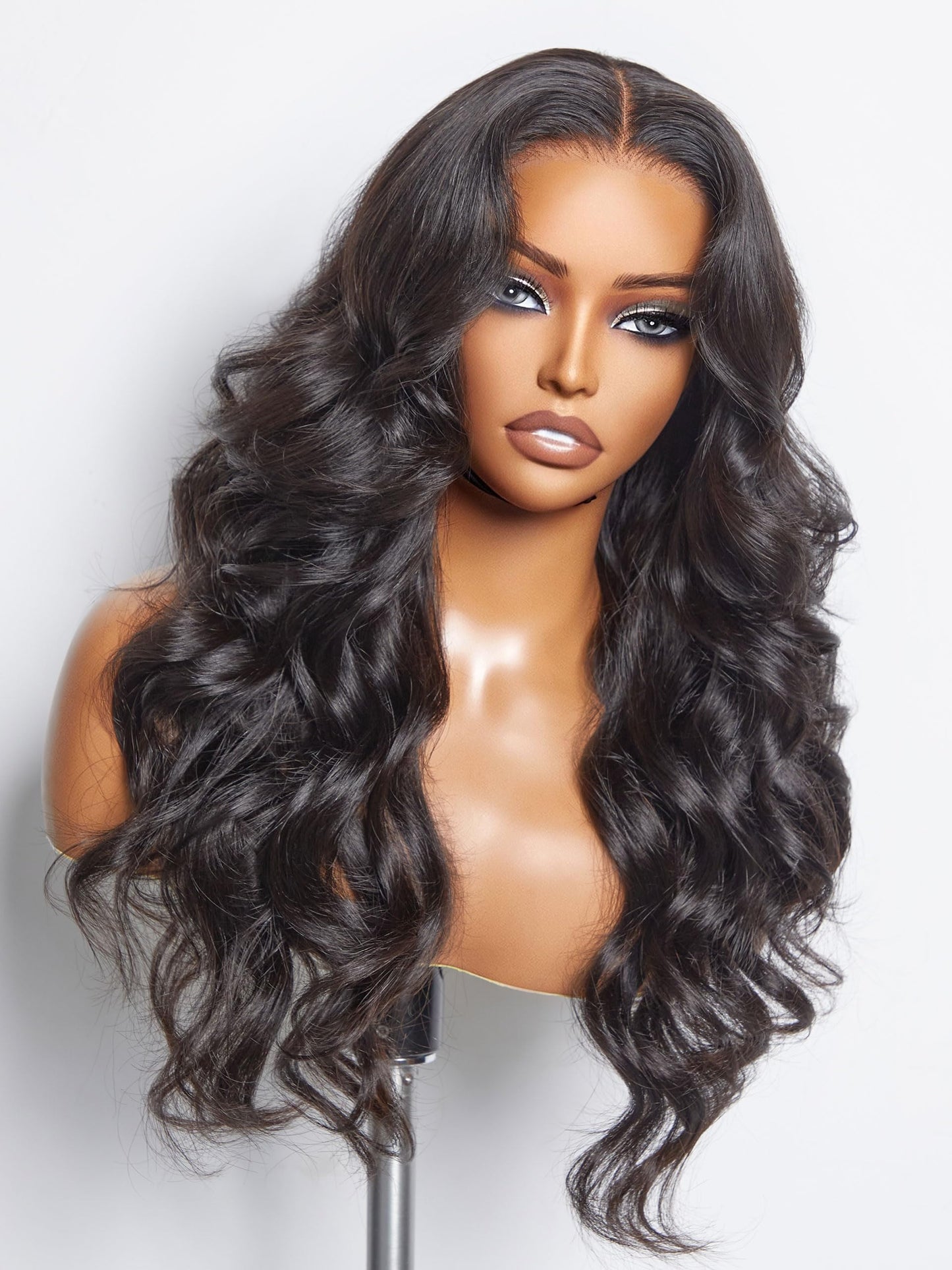 LUVME HAIR 5X5 Loose Body Wave Glueless Human Hair Wig Pre Cut Lace Front Wig Pre Plucked Ready to Go Black Wig For Women (16 Inch & Precut Lace)