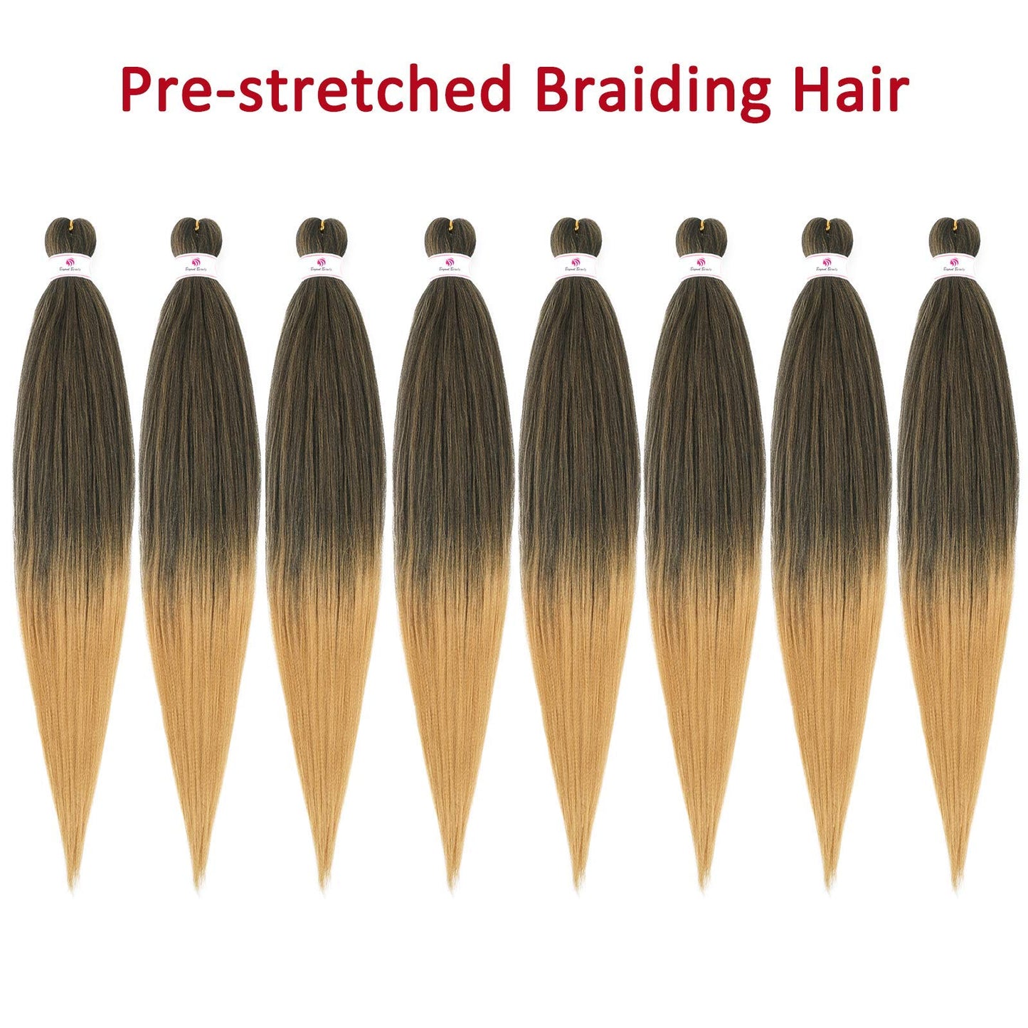 Pre-stretched Braids Hair Professional Itch Free Hot Water Setting Synthetic Fiber Ombre Yaki Texture Braid Hair Extensions 26 Inch 8 Packs Beyond Beauty Braiding Hair 1B-30-27…