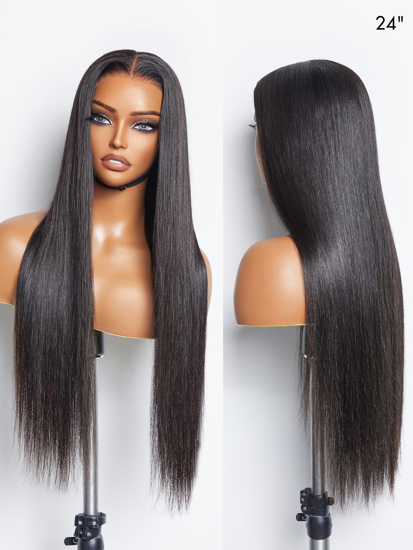 LUVME HAIR 5X5 Loose Body Wave Glueless Human Hair Wig Pre Cut Lace Front Wig Pre Plucked Ready to Go Black Wig For Women (16 Inch & Precut Lace)