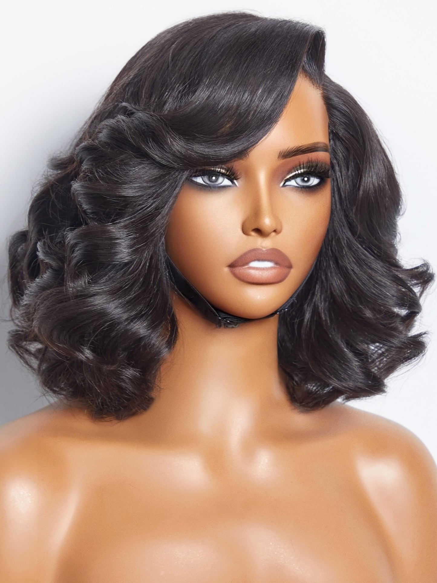 LUVME HAIR 5X5 Loose Body Wave Glueless Human Hair Wig Pre Cut Lace Front Wig Pre Plucked Ready to Go Black Wig For Women (16 Inch & Precut Lace)