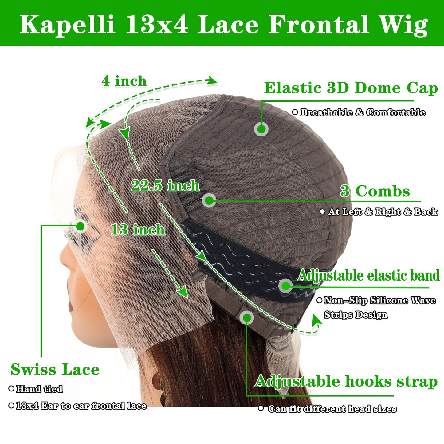 Kapelli Hair Pre Cut 9x6 Glueless Wigs Human Hair Pre Plucked Bleached Knots Body Wave Lace Front Wigs Human Hair Wear And Go Body Wave Transparent Lace Closure Wigs Human Hair 180% Density 20 Inch