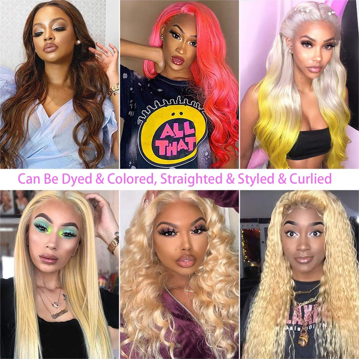 NOELLA 613 Lace Front Wig Human Hair 210% Density 613 13x6 Lace Front Wig Human Hair 30inch, Body Wave 13x6 HD Lace Frontal Wig Blonde Wig Human Hair Pre Plucked with Baby Hair for Women 325g±10