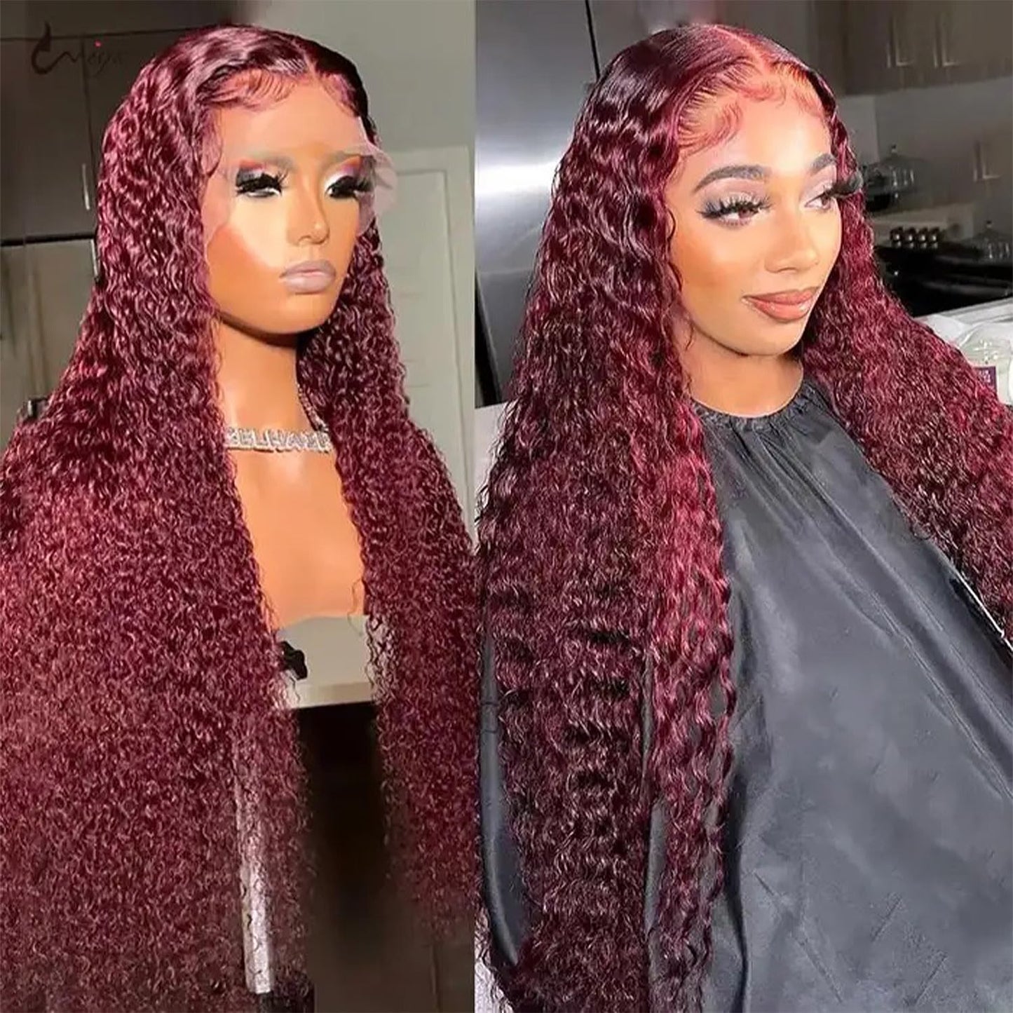 13x4 99J Burgundy Body Wave Lace Front Wigs Human Hair 180% Density Wine Red Color Wigs for Women HD Transparent Lace Front Wigs Glueless Human Hair Pre Plucked with Baby Hair (20inch)