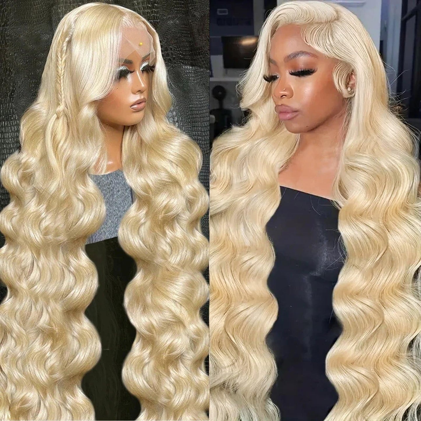 NOELLA 613 Lace Front Wig Human Hair 210% Density 613 13x6 Lace Front Wig Human Hair 30inch, Body Wave 13x6 HD Lace Frontal Wig Blonde Wig Human Hair Pre Plucked with Baby Hair for Women 325g±10