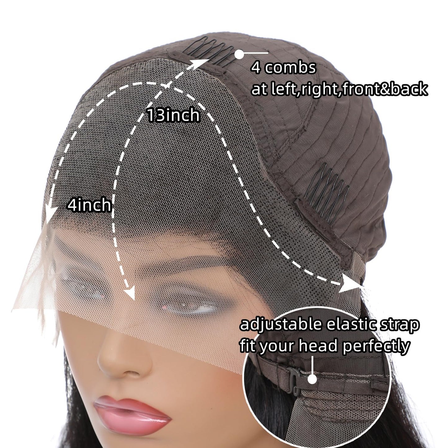 DULOVE Lace Front Wigs Human Hair 13x4 Straight HD Transparent Lace Front Wigs for Women Human Hair Pre Plucked With Baby Hair 200 Density Glueless Natural Color 24inch