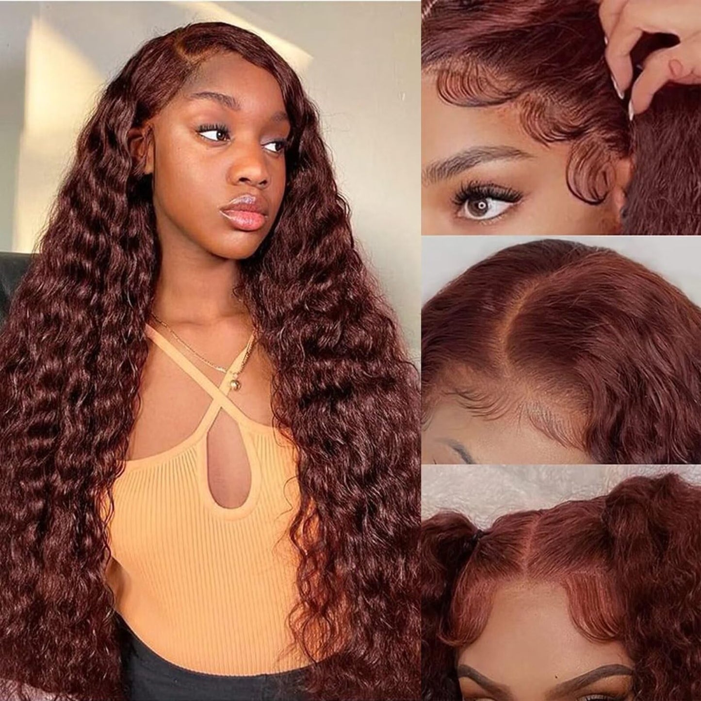 13x4 99J Burgundy Body Wave Lace Front Wigs Human Hair 180% Density Wine Red Color Wigs for Women HD Transparent Lace Front Wigs Glueless Human Hair Pre Plucked with Baby Hair (20inch)