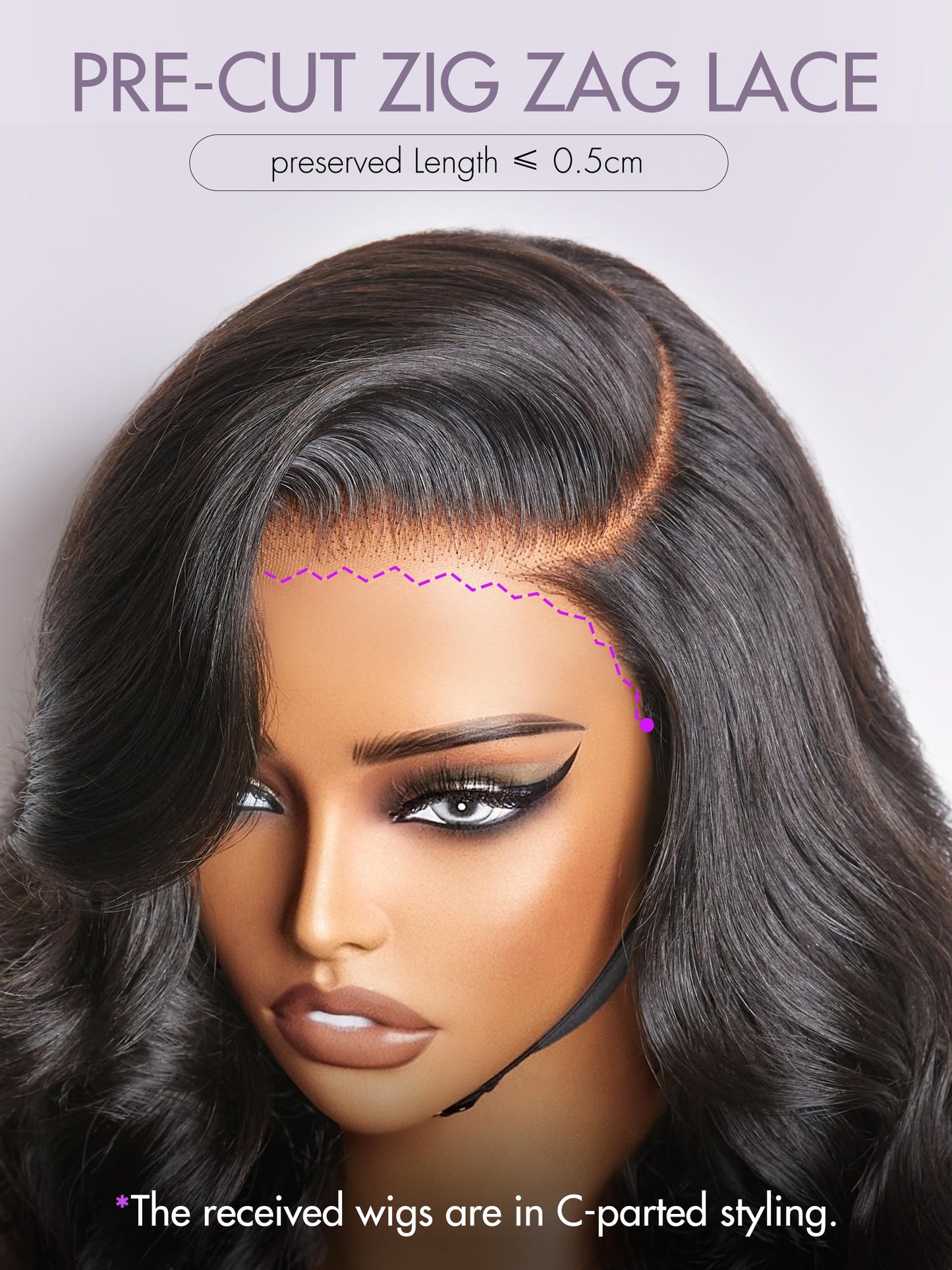 LUVME HAIR 18" Loose Body Wave PartingMax Glueless Wig Human Hair Pre Plucked Pre Cut, 7x6 HD Lace Front Wig Human Hair Long Black Wig 180 Density