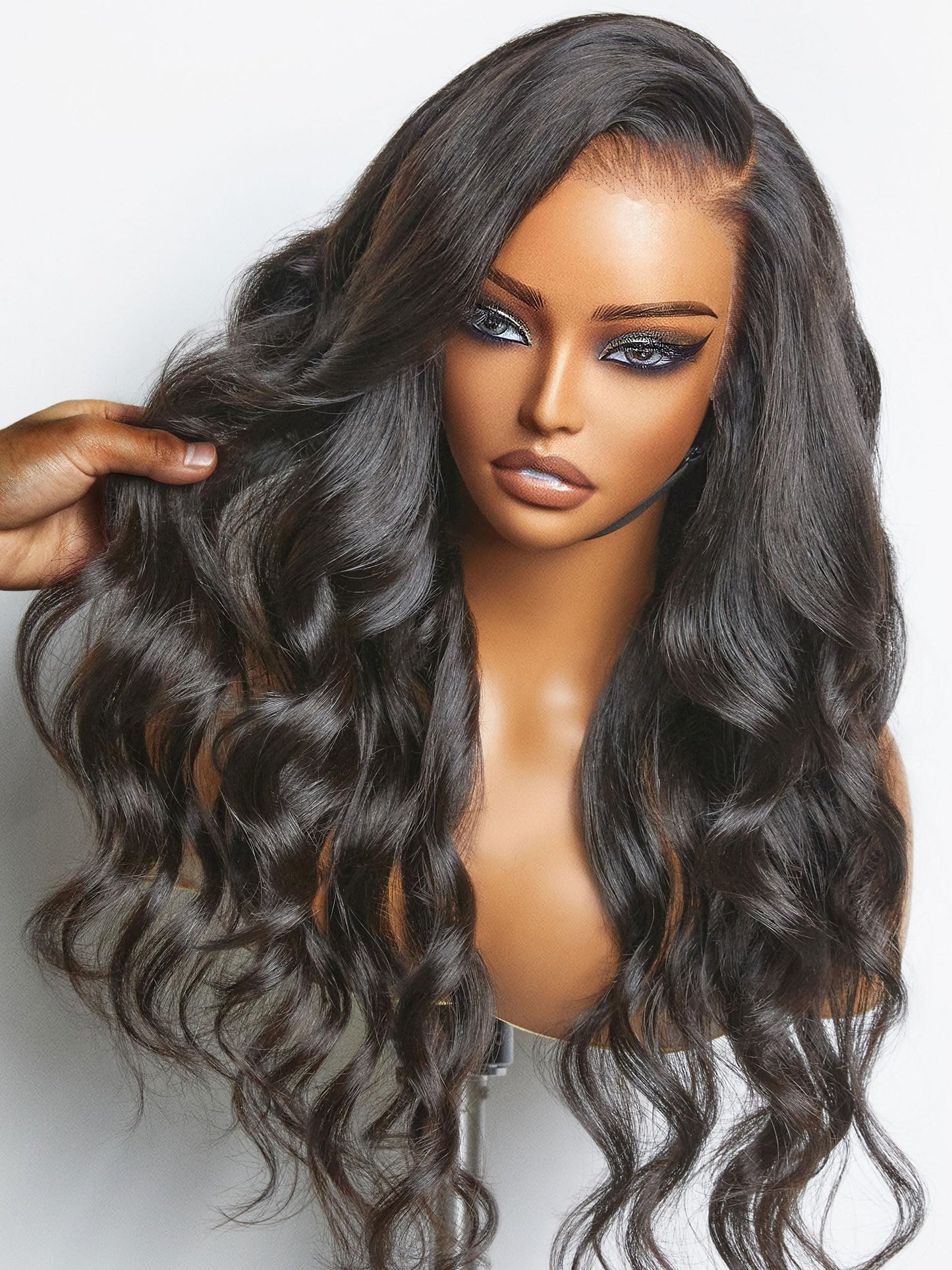 LUVME HAIR 5X5 Loose Body Wave Glueless Human Hair Wig Pre Cut Lace Front Wig Pre Plucked Ready to Go Black Wig For Women (16 Inch & Precut Lace)