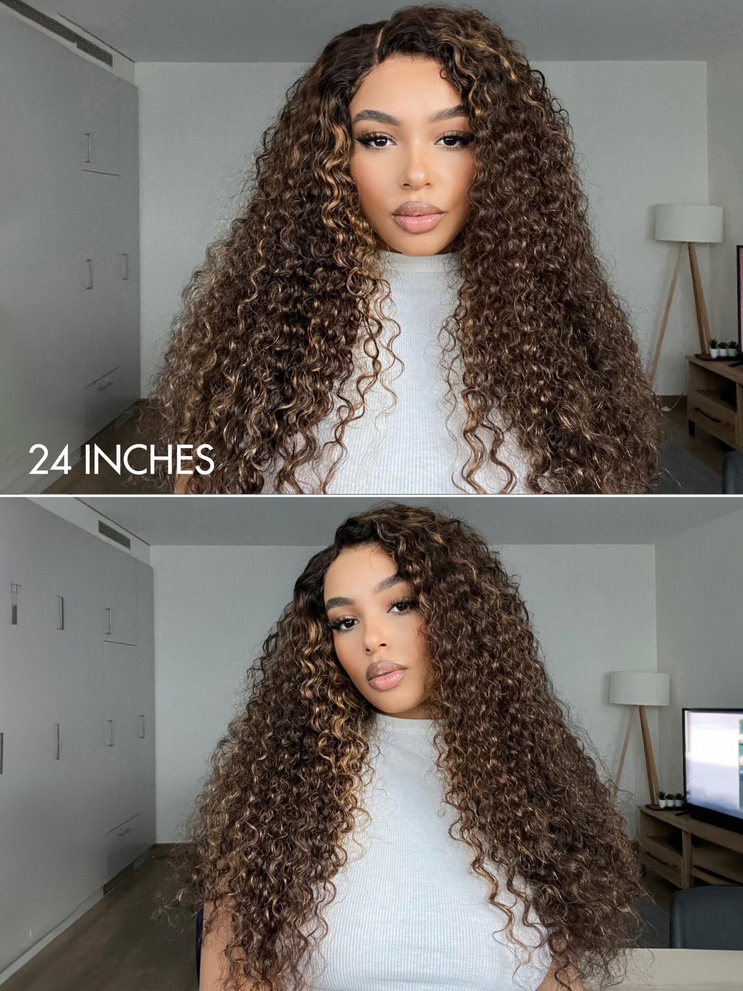 LUVME HAIR 18" Loose Body Wave PartingMax Glueless Wig Human Hair Pre Plucked Pre Cut, 7x6 HD Lace Front Wig Human Hair Long Black Wig 180 Density