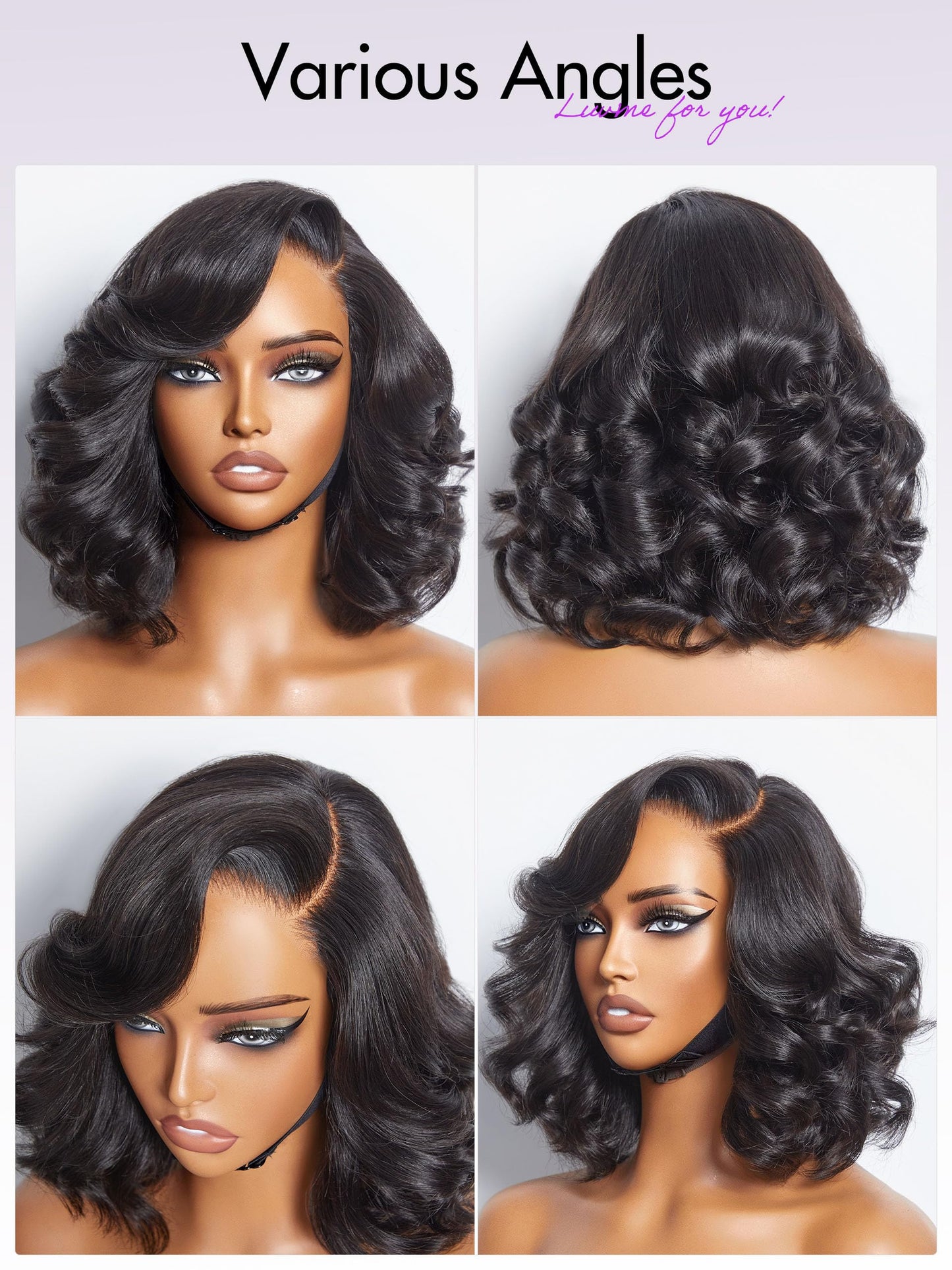 LUVME HAIR 5X5 Loose Body Wave Glueless Human Hair Wig Pre Cut Lace Front Wig Pre Plucked Ready to Go Black Wig For Women (16 Inch & Precut Lace)