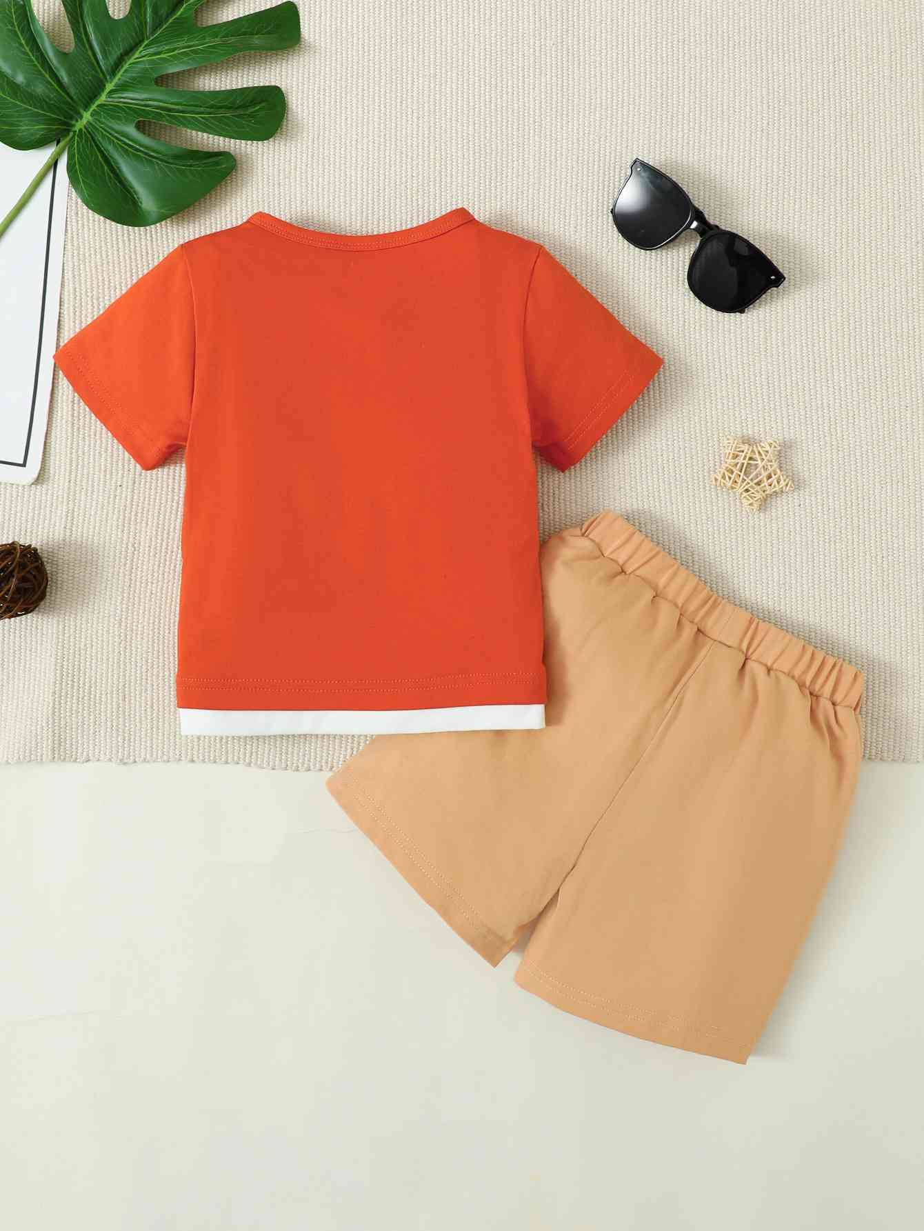 GOD'S FAVORITE BRAVE Graphic Top and Shorts Set