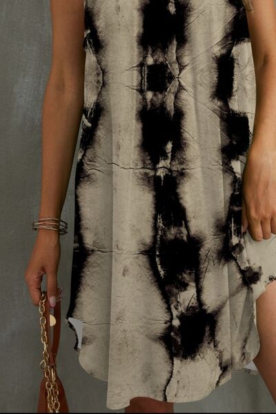 Tie-Dye Grecian Neck Dress