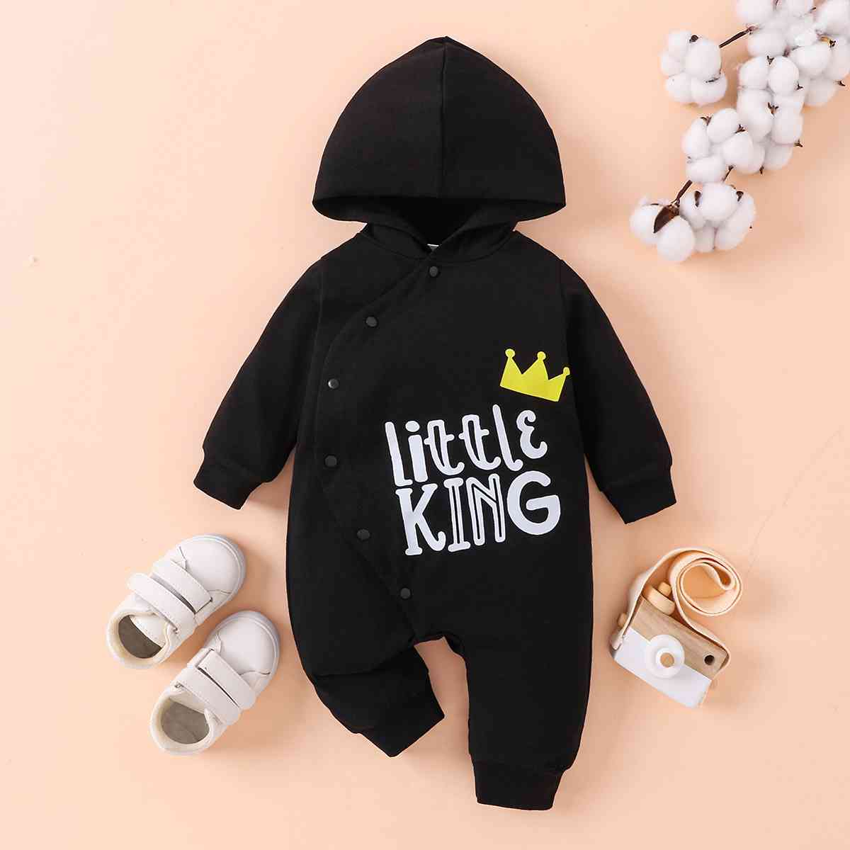 LITTLE KING Hooded Bodysuit